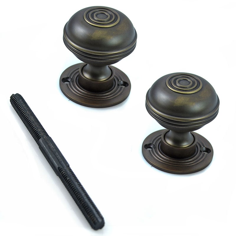 Bloxwich Door Knobs Aged Bronze Finish Bronze Door Knobs Bronze