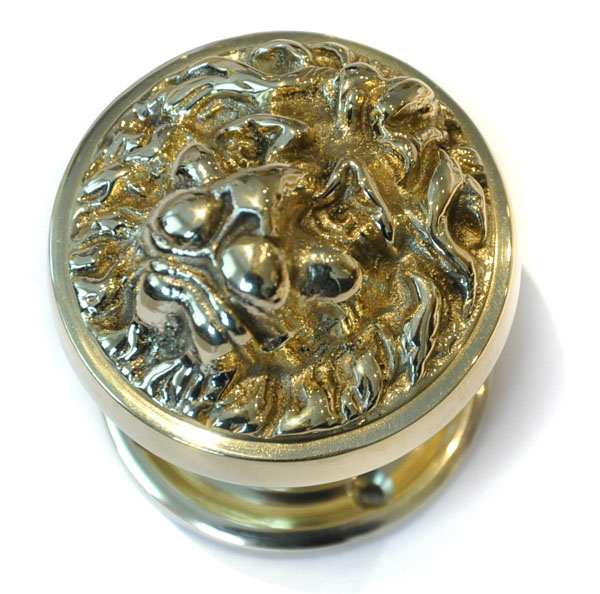 Croft Lions Head Door Knob 1734 Brass Nickel Chrome Bronze