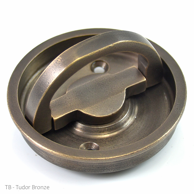 Croft Circular Flush Latch Handle 1804C Brass Nickel Chrome Bronze