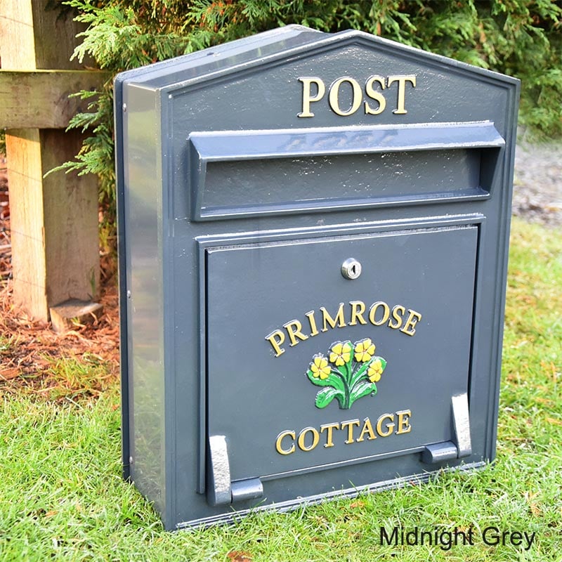Regency Slimline Wall Mounted post box Made to your own design Cast in Style