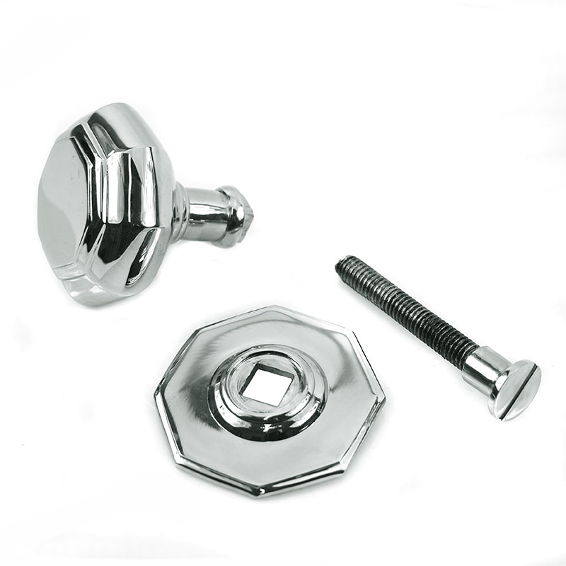 Octagon Chrome Centre Door Knob Front Door and External Centre Door Knobs