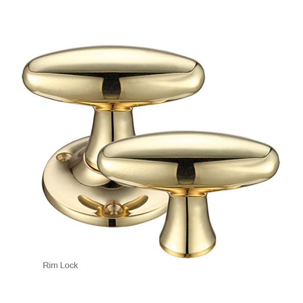 Richmond Oval Door Knob 60mm rose