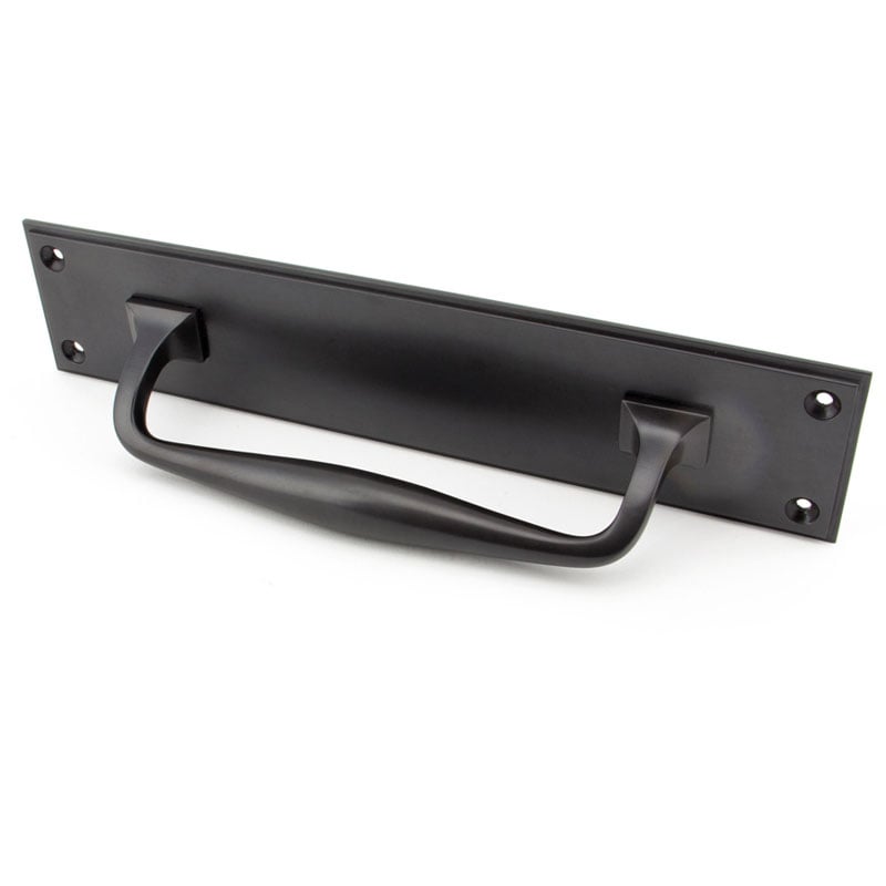 From The Anvil Period Art Deco Pull Handle on Backplate Aged Bronze