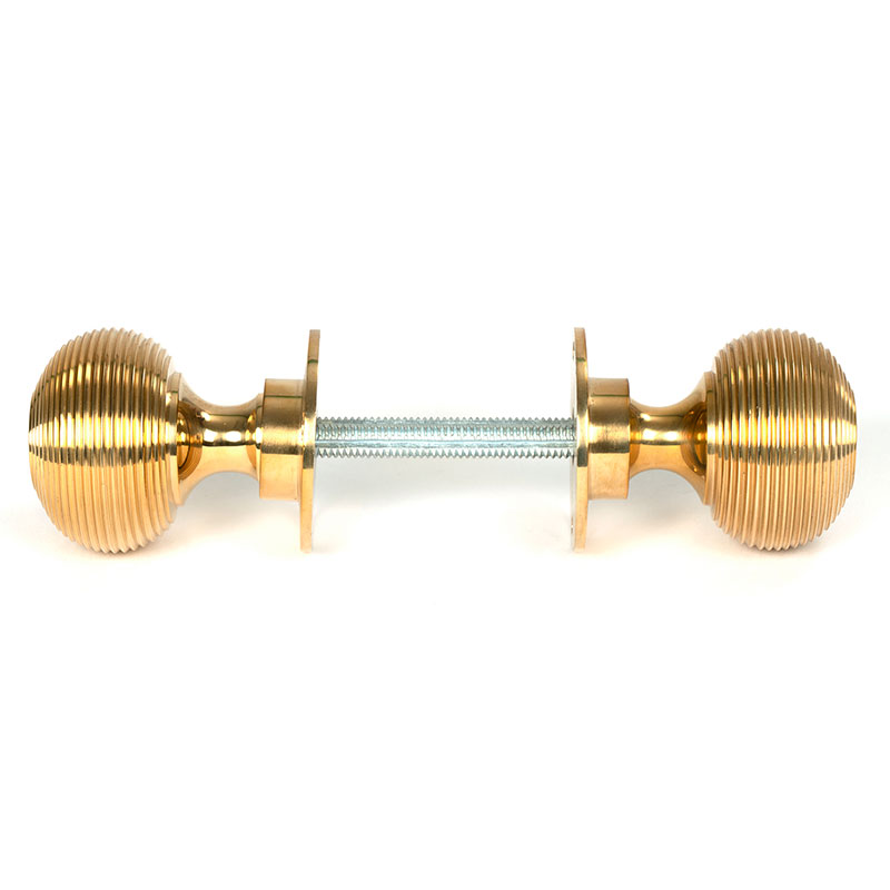 From The Anvil Polished Brass Beehive Door Knobs 50840