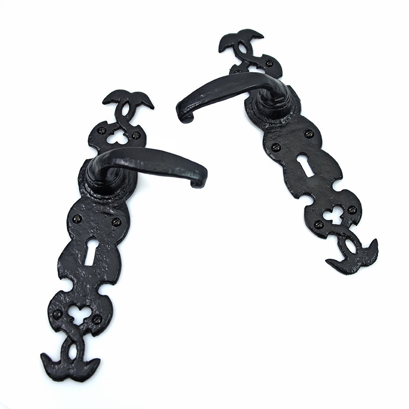 Kirkpatrick Black Cast Iron Straight Lever Door Handle 1565