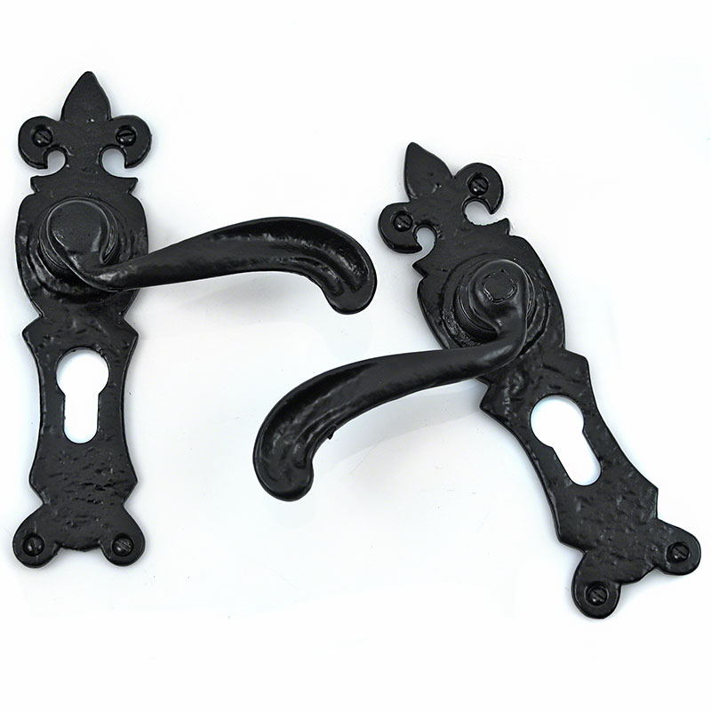 Kirkpatrick Black Cast Iron Door Lever Handle 2450
