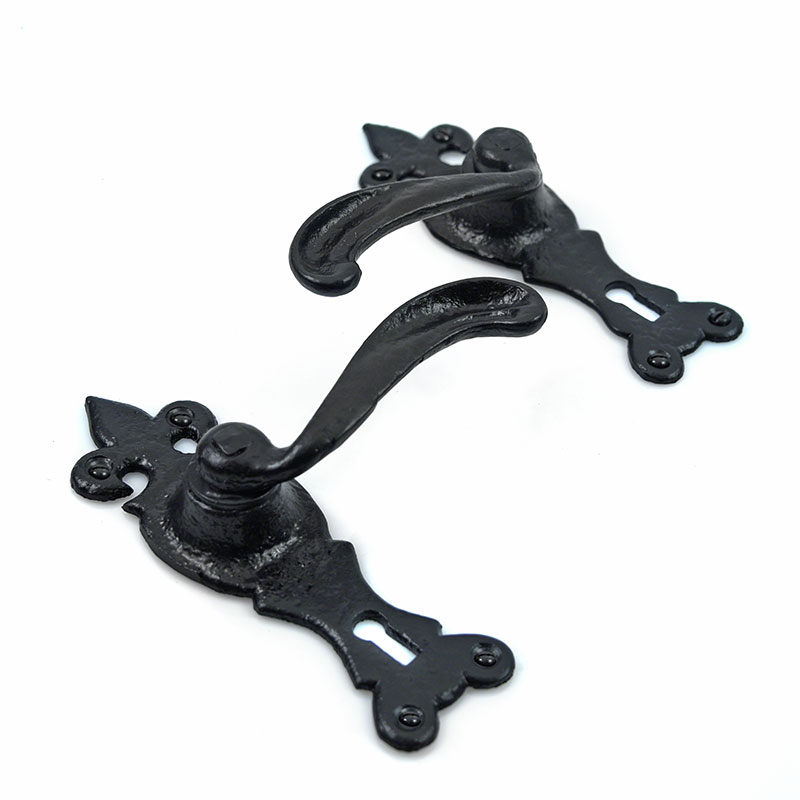 Kirkpatrick Black Cast Iron Door Lever Handle 2450