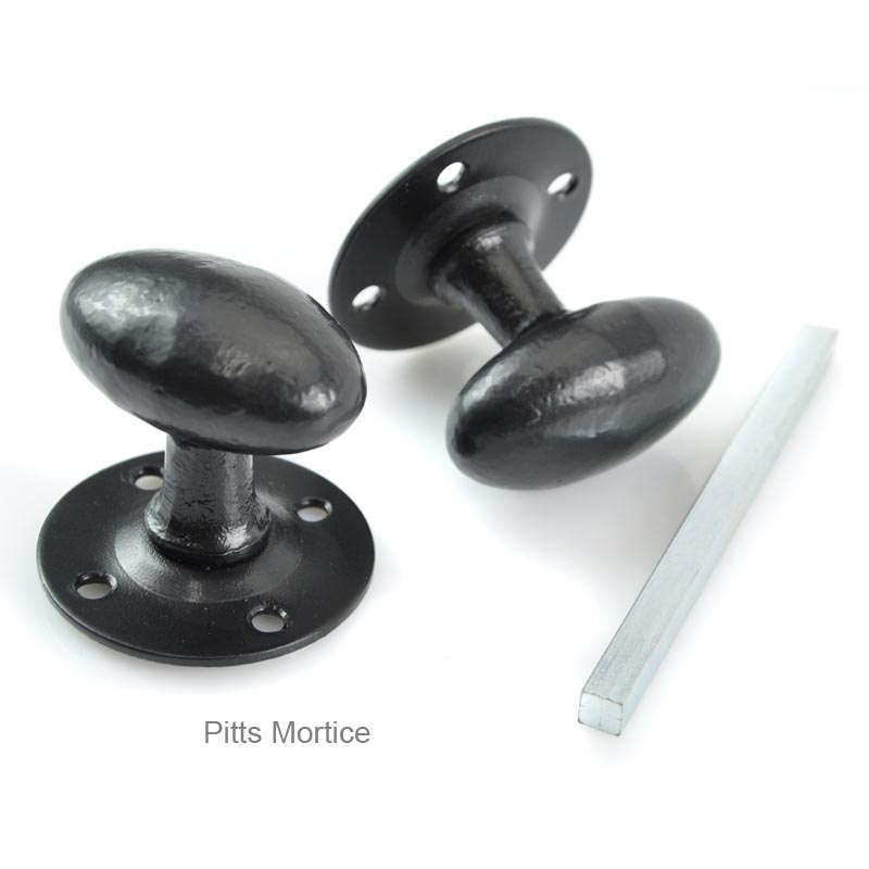 Kirkpatrick Black Cast Iron Oval Door Knob