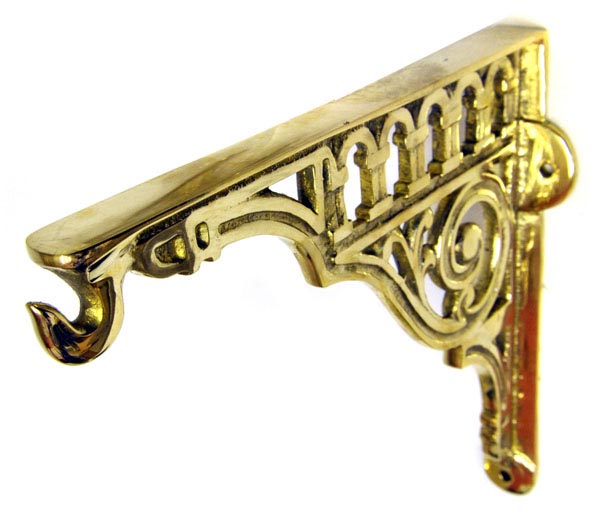 Brass Hanging basket bracket Brass scroll