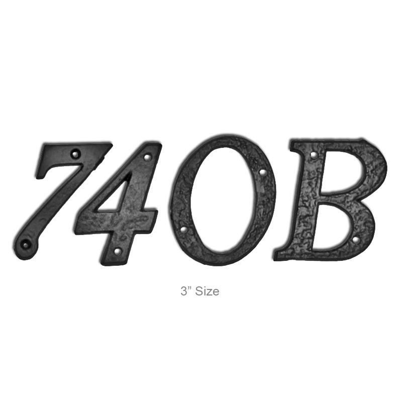 Kirkpatrick Black Cast Iron Classic House Letters / House Numbers 1980