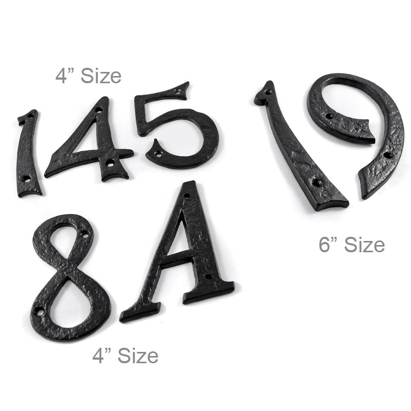 Kirkpatrick Black Cast Iron Classic House Letters / House Numbers 1980