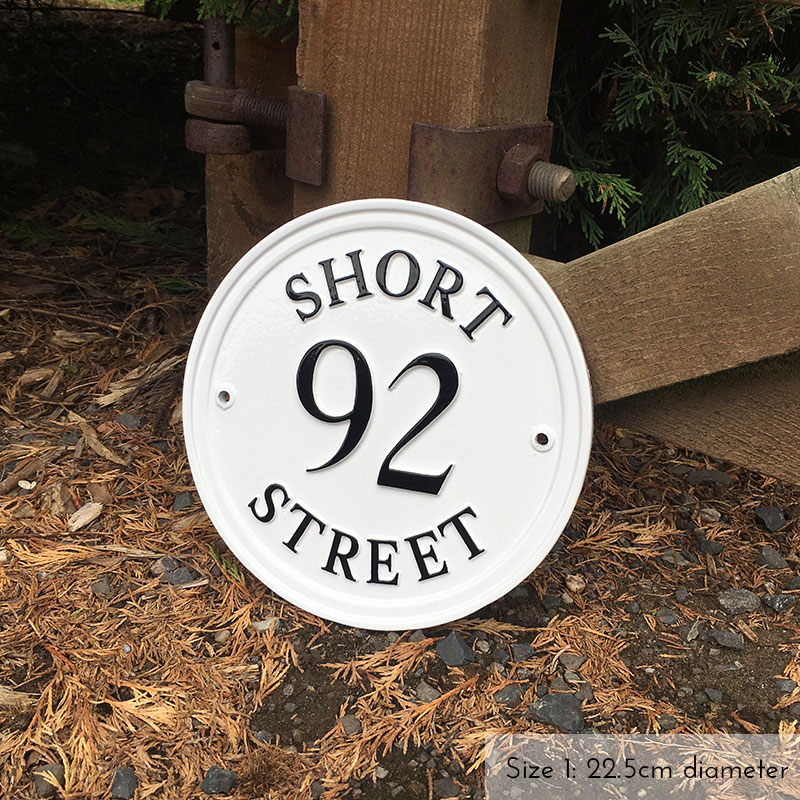 Circular House Name Sign Chelsea Bespoke House Name Signs