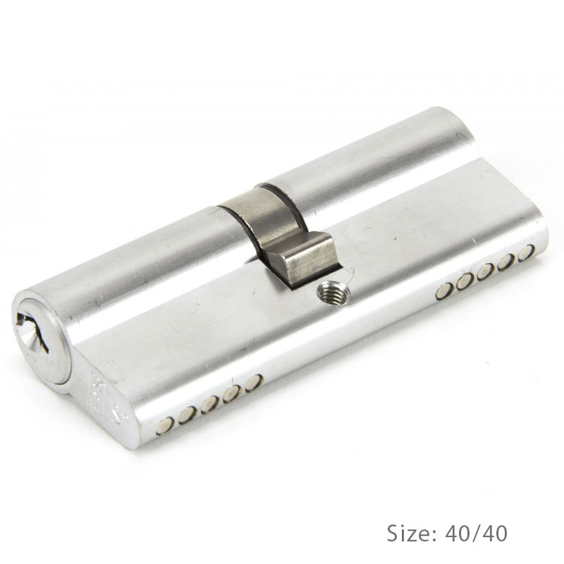 Double Euro Cylinder Lock Locks and Latches Satin Chrome Finish