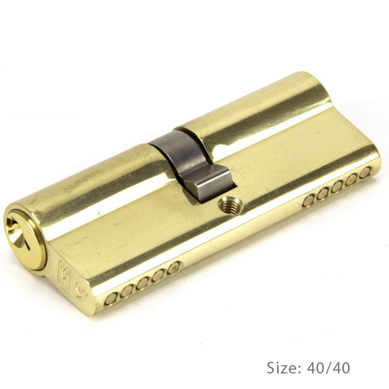 Double Euro Cylinder Lock Locks and Latches Polished Brass Finish
