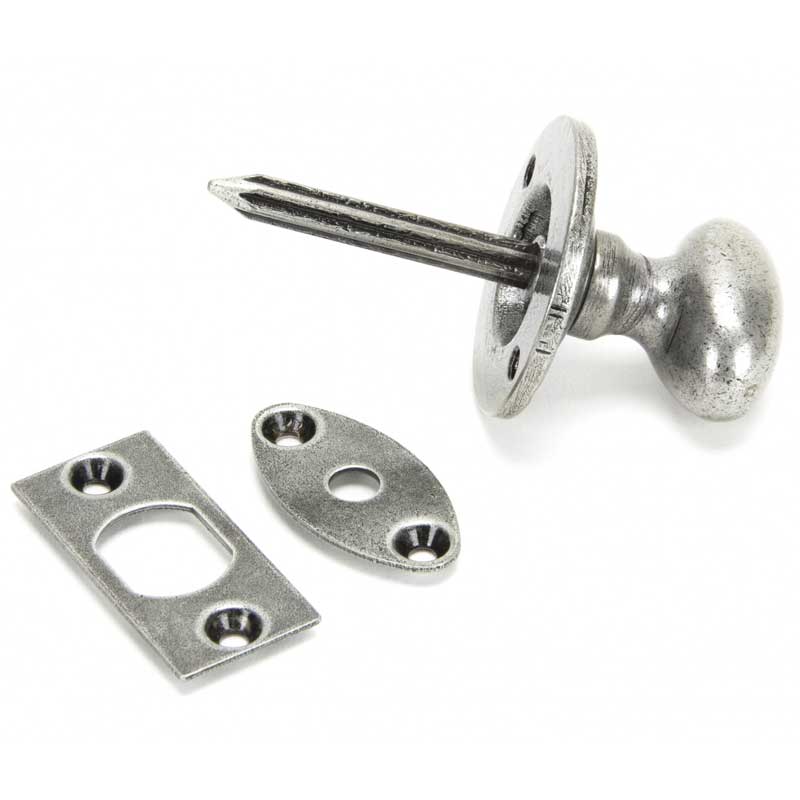 From The Anvil Pewter Oval Rack Bolt Thumb Turn 92129 Cast in Style