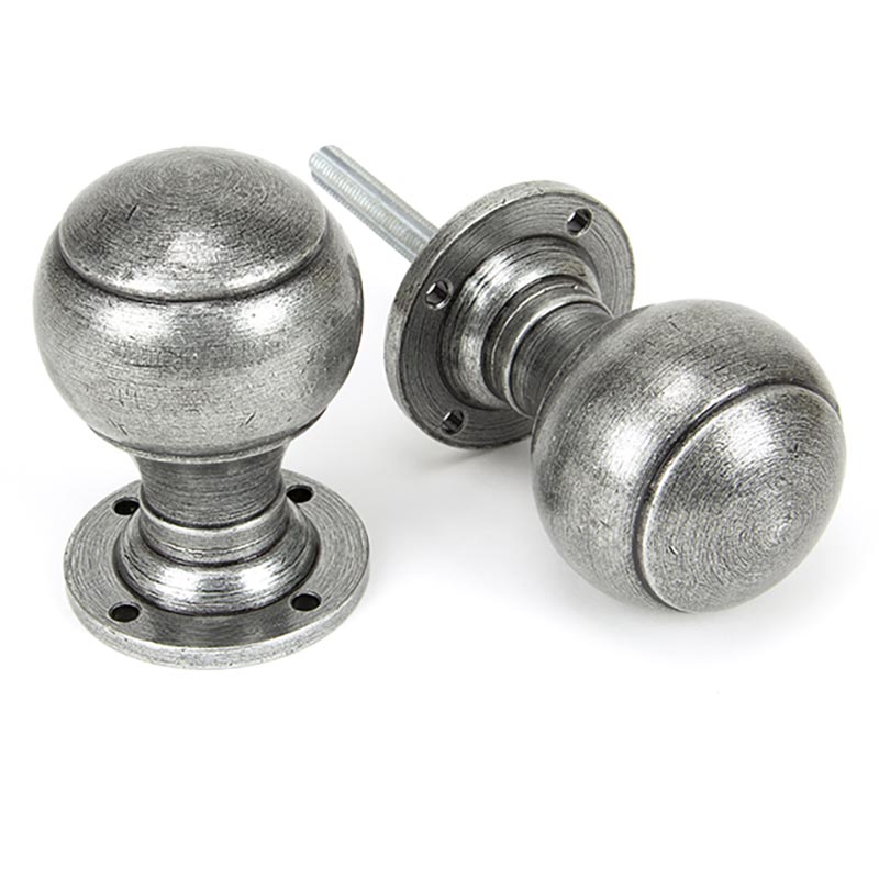 From The Anvil Blacksmith Pewter Patina Regency Knob Set 45156