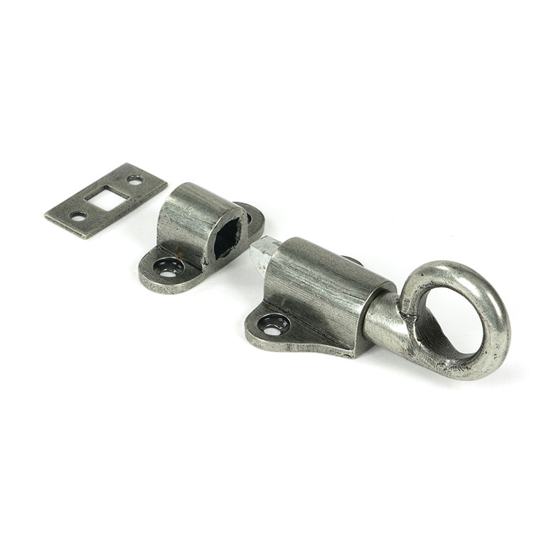 Blacksmith Pewter Patina Fanlight Catch with two Keeps