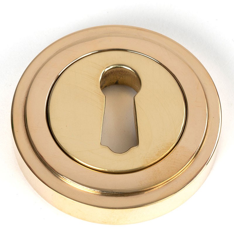 From The Anvil Polished Brass Art Deco Escutcheon 50747