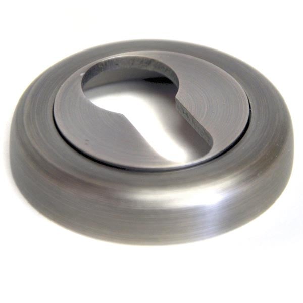 Euro Escutcheon with a Radius Edge Rose - Matt Gun Metal Finish