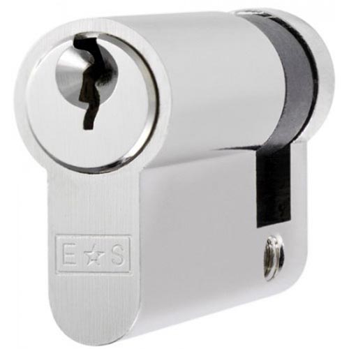 Polished Chrome Euro Cylinder Lock Locks and Latches Cast In Style