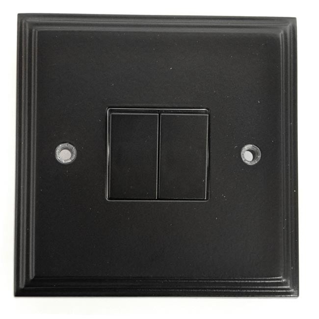Black Double Light Switch Black Electrical Switches Black Electrical