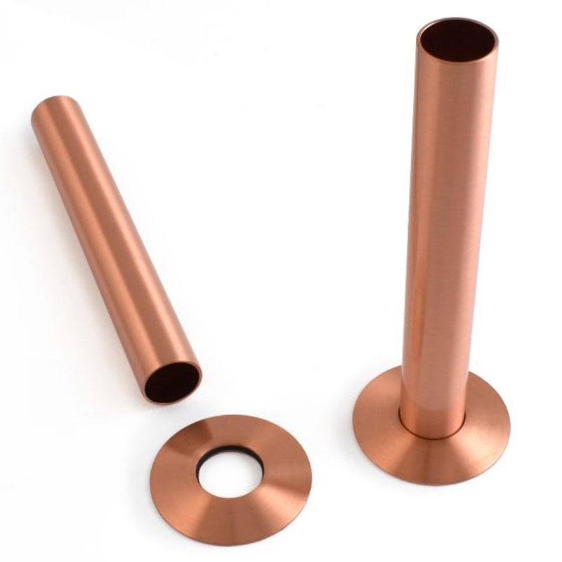 Radiator Pipe Sleeve Cover - Brushed Copper